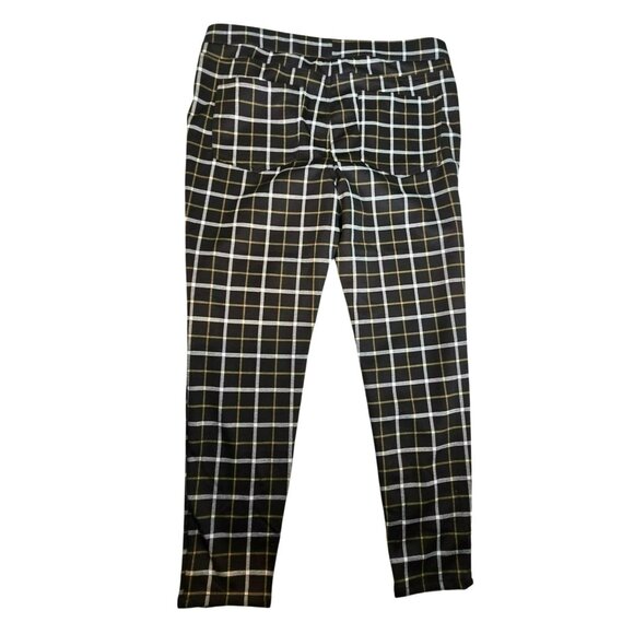 Black & White Plaid Stretch Pants Size XXL (19) Juniors With Back Pockets JJ3847 - Picture 2 of 7